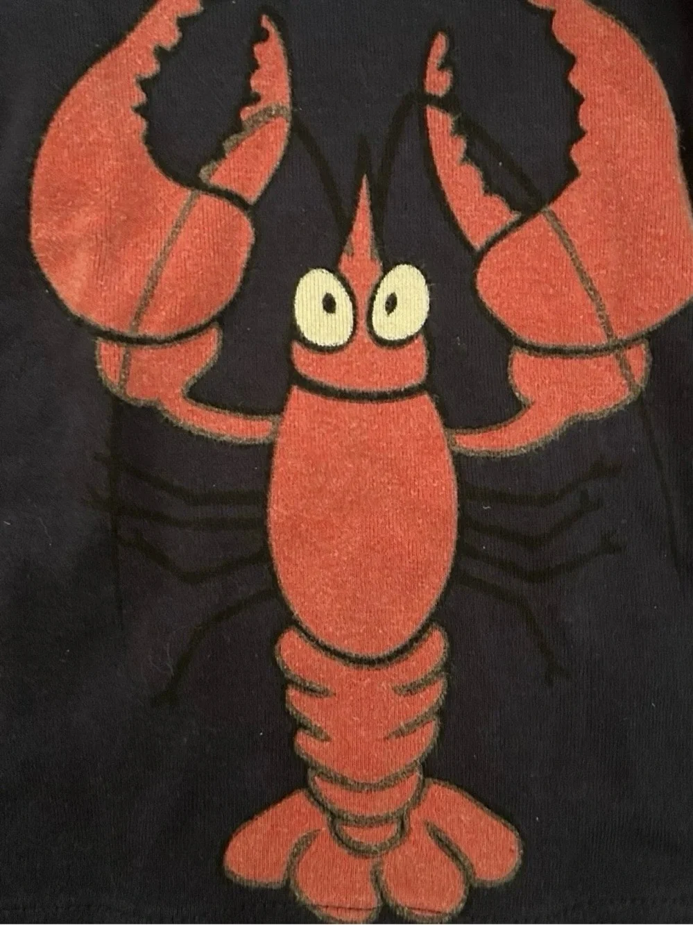 Lazy One Toddler Long Sleeve Navy Shirt With Lobster Size 2T